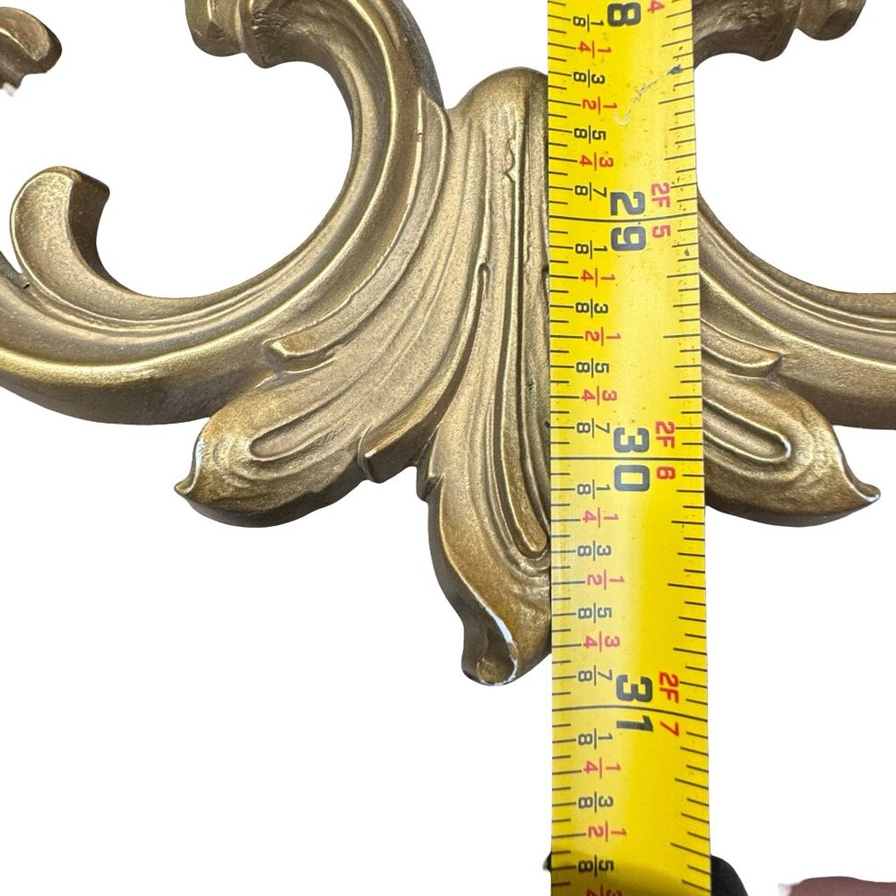 Vintage Syroco Gold Ornate Wall Mirror Hollywood Regency Scroll Made In USA READ - Picture 9 of 13